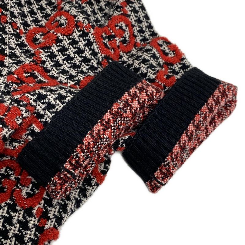 Gucci Skirt Setup Women - 731007 Xkcm8 731011 Xkcm8 Black White And Red Knit GG