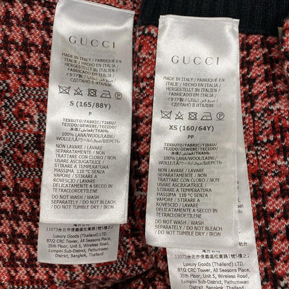 Gucci Skirt Setup Women - 731007 Xkcm8 731011 Xkcm8 Black White And Red Knit GG