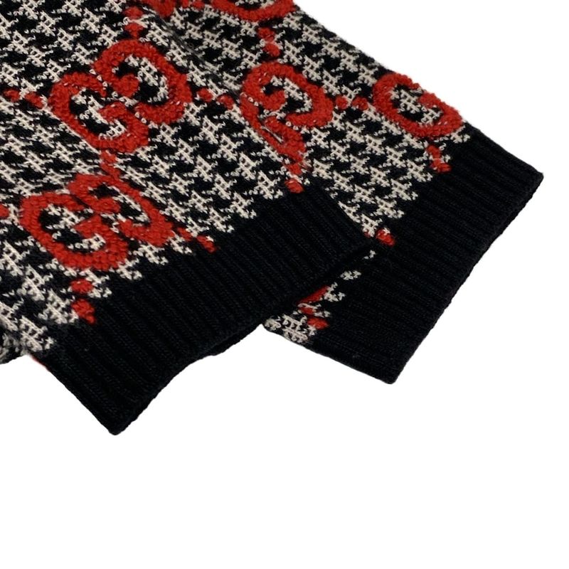 Gucci Skirt Setup Women - 731007 Xkcm8 731011 Xkcm8 Black White And Red Knit GG