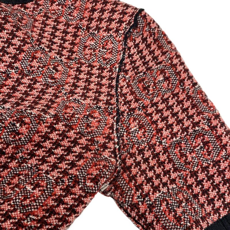 Gucci Skirt Setup Women - 731007 Xkcm8 731011 Xkcm8 Black White And Red Knit GG