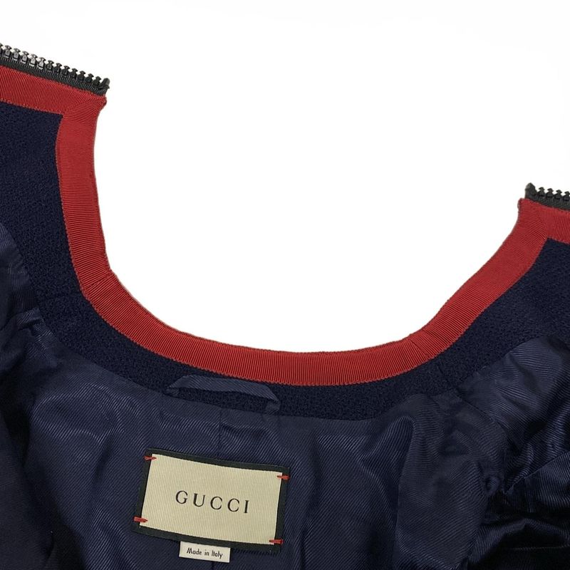 Gucci Skirt Suit Size 38 S Women - 545460 Zaak4 544863 Zaak4 Dark Navy And Red