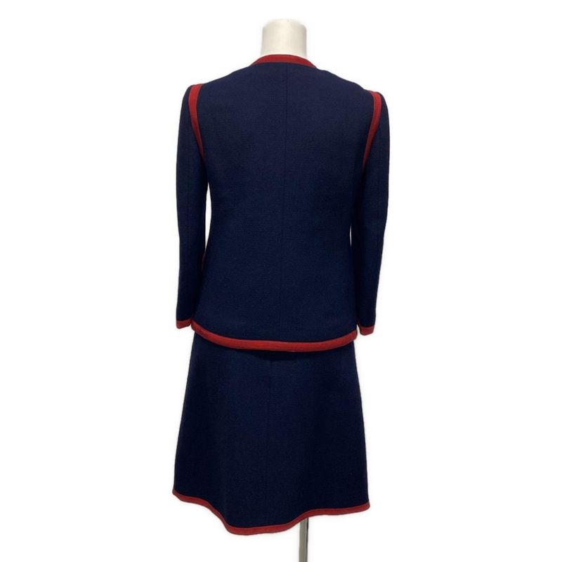 Gucci Skirt Suit Size 38 S Women - 545460 Zaak4 544863 Zaak4 Dark Navy And Red