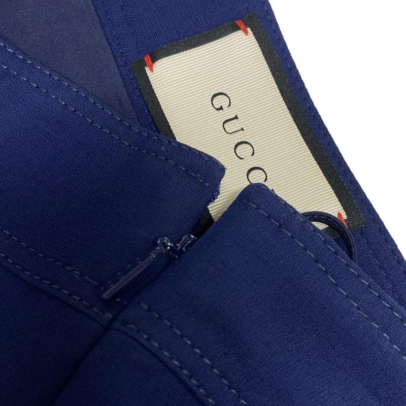 Gucci Skirt Suit Size 38 S Womens - 432417 Zhm88 436198 Zhm88 Navy Silk Blend