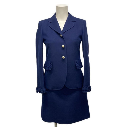 Gucci Skirt Suit Size 38 S Womens - 432417 Zhm88 436198 Zhm88 Navy Silk Blend