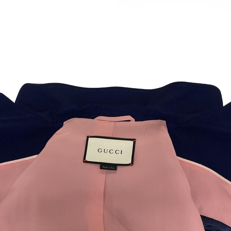 Gucci Skirt Suit Size 38 S Womens - 432417 Zhm88 436198 Zhm88 Navy Silk Blend