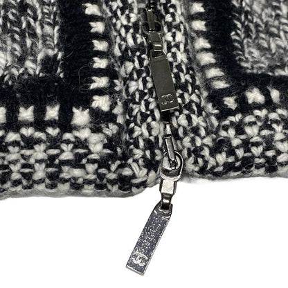 Chanel Cardigan Size 36 S Women - P26601 Black And White Long Sleeves Zip Up