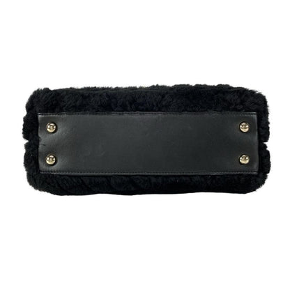 Chanel Handbag Small Top Handle Flap Bag V-stitched (chevron) A92990 Black Gold