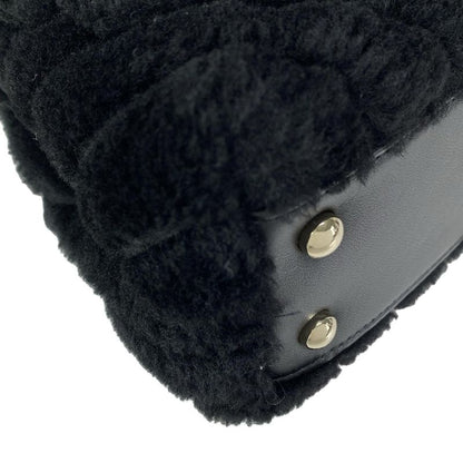 Chanel Handbag Small Top Handle Flap Bag V-stitched (chevron) A92990 Black Gold