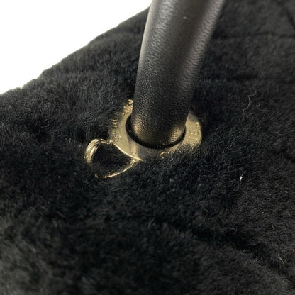 Chanel Handbag Small Top Handle Flap Bag V-stitched (chevron) A92990 Black Gold