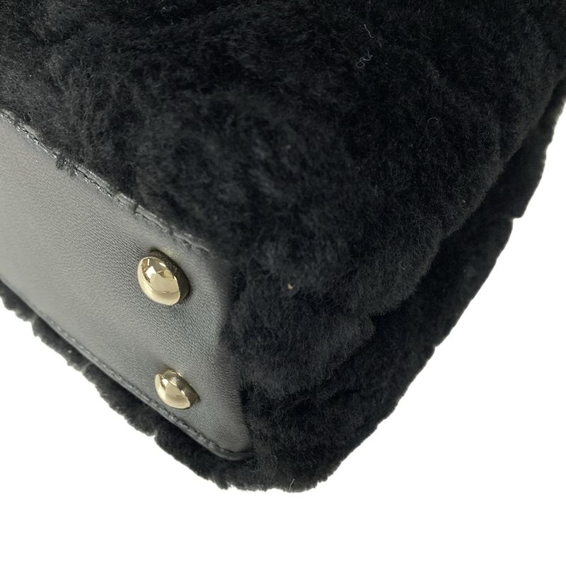 Chanel Handbag Small Top Handle Flap Bag V-stitched (chevron) A92990 Black Gold