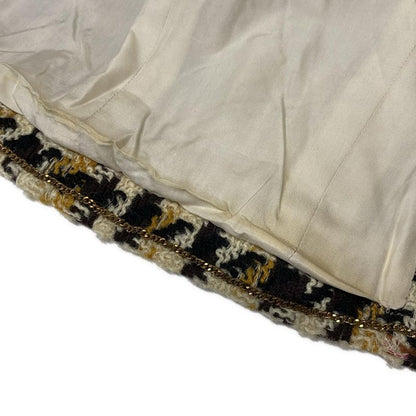 Chanel Skirt Suit Women 28278 20309 Beige X Black X Multi Wool