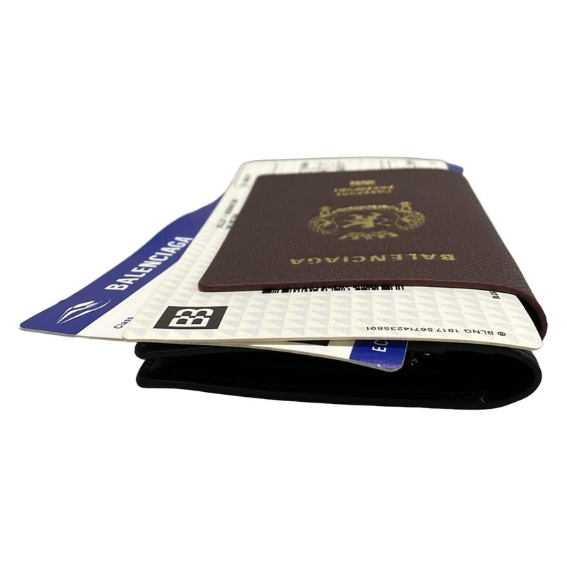 Balenciaga Long Wallet Passport Long Wallet 787777 Bordeaux 2 Tickets
