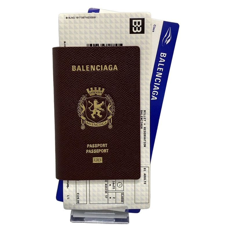 Balenciaga Long Wallet Passport Long Wallet 787777 Bordeaux 2 Tickets