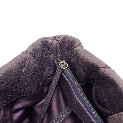 Chanel Tote Bag On The Road Wild Stitch Purple Silver Hardware