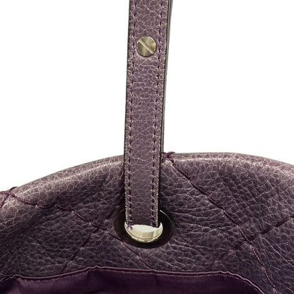 Chanel Tote Bag On The Road Wild Stitch Purple Silver Hardware
