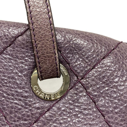 Chanel Tote Bag On The Road Wild Stitch Purple Silver Hardware