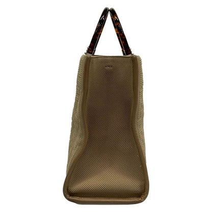 Fendi Tote Bag Sunshine Medium 8bh386-ahwc Beige Tortoiseshell Plexiglas Handle