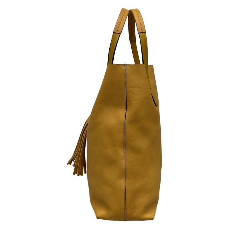 Gucci Tote Bag Horsebit 297006 Dark Yellow Tassel Leather