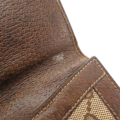 Gucci Sherry Line Fold Wallet GG Canvas Logo Brown 144179-0959 AE