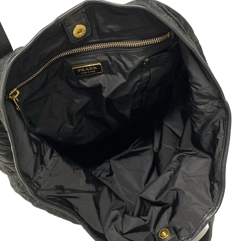 Prada Tote Bag - Br4371 Black Leather