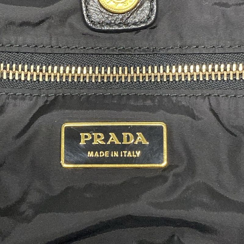 Prada Tote Bag - Br4371 Black Leather