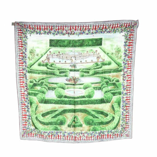 Fendi Large Scarf Shawl Garden All Over Logo Silk Multicolor - GY19 MQ - OH