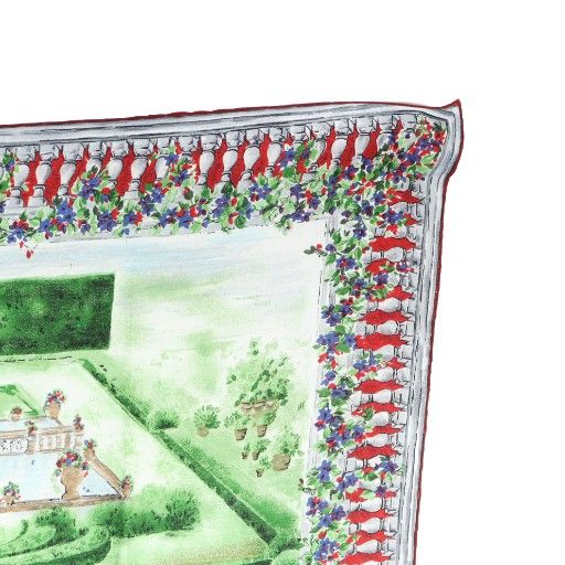 Fendi Large Scarf Shawl Garden All Over Logo Silk Multicolor - GY19 MQ - OH