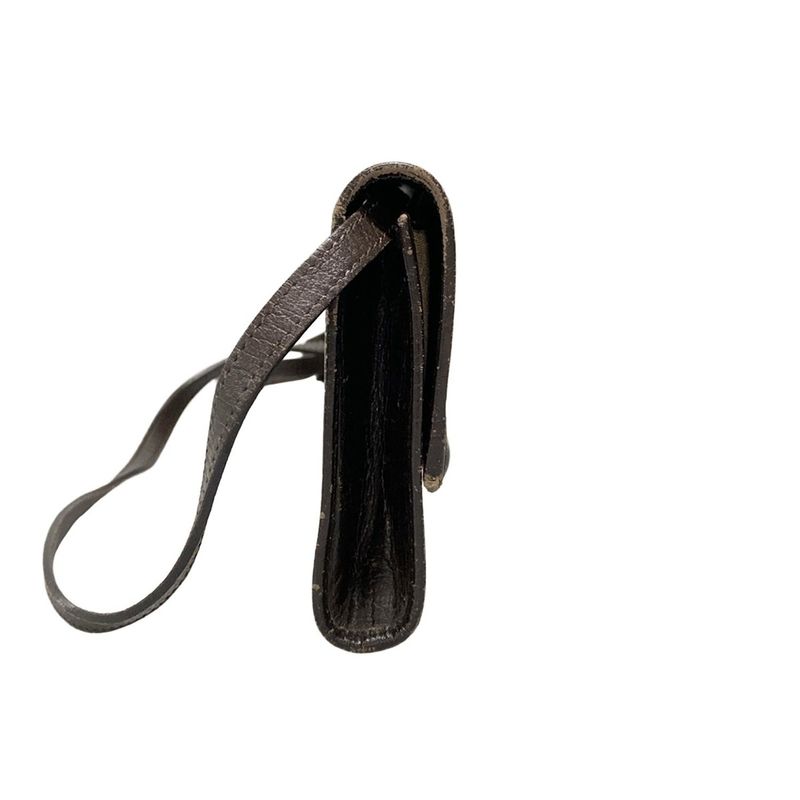 Gucci Shoulder Bag GG Pattern Bamboo 117594 Dark Brown And Brown Leather