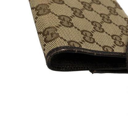 Gucci Shoulder Bag GG Pattern Bamboo 117594 Dark Brown And Brown Leather