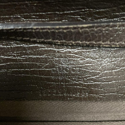 Gucci Shoulder Bag GG Pattern Bamboo 117594 Dark Brown And Brown Leather