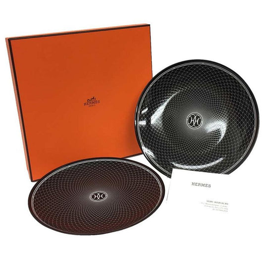 Sale Hermes Plate Pair H Deco Ash Deco Dess Ert Plate Aq7126