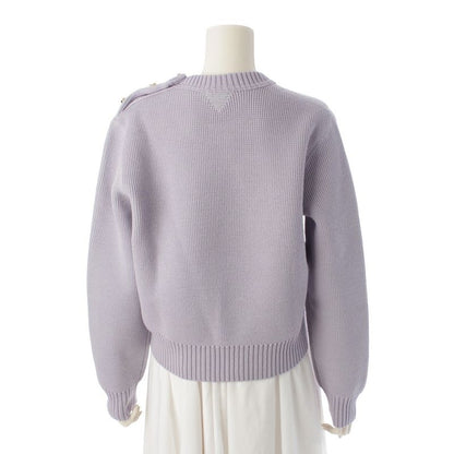 Bottega Veneta Wool Knot Shoulder Motif Cropped Knit Sweater Top 769368