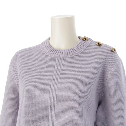 Bottega Veneta Wool Knot Shoulder Motif Cropped Knit Sweater Top 769368