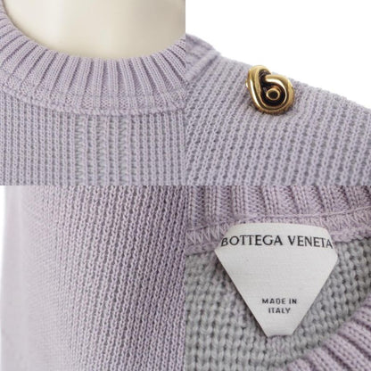 Bottega Veneta Wool Knot Shoulder Motif Cropped Knit Sweater Top 769368