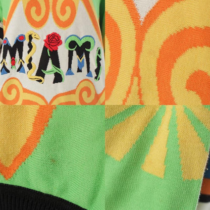 Gianni Versace 1993 S Miami South Beach Collection Knit Sweater Top Green 52