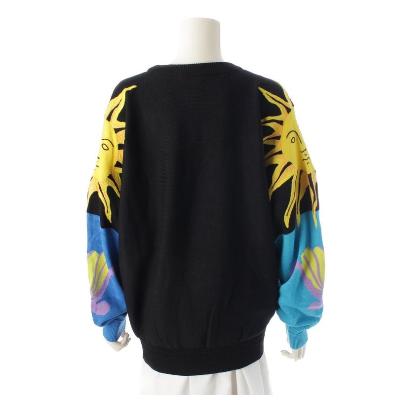 Gianni Versace 1993 S Miami South Beach Collection Knit Sweater Top Black