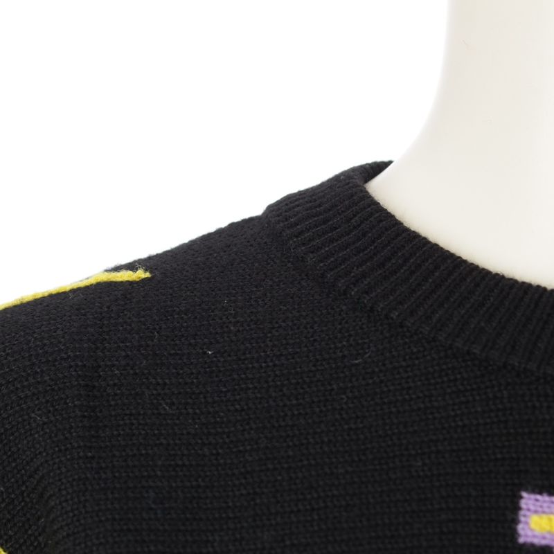Gianni Versace 1993 S Miami South Beach Collection Knit Sweater Top Black