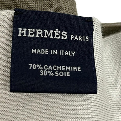 Hermes Scarf - Gray-beige Cashmere Silk