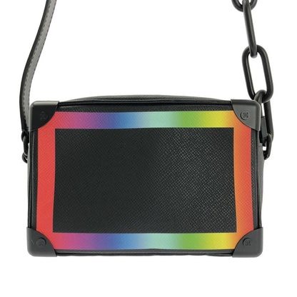 Louis Vuitton M30351 Taiga Soft Trunk Leather Chain Shoulder Bag - Black - Women