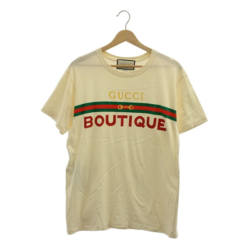 Gucci | Boutique Webline Logo Print T-shirt | XS | Ivory | Men's