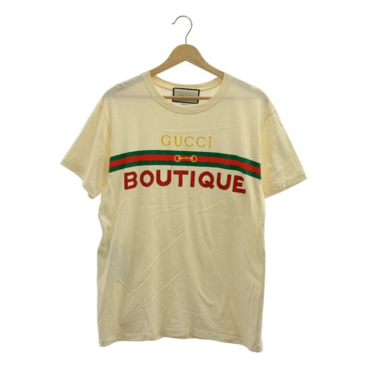 Gucci | Boutique Webline Logo Print T-shirt | XS | Ivory | Men's