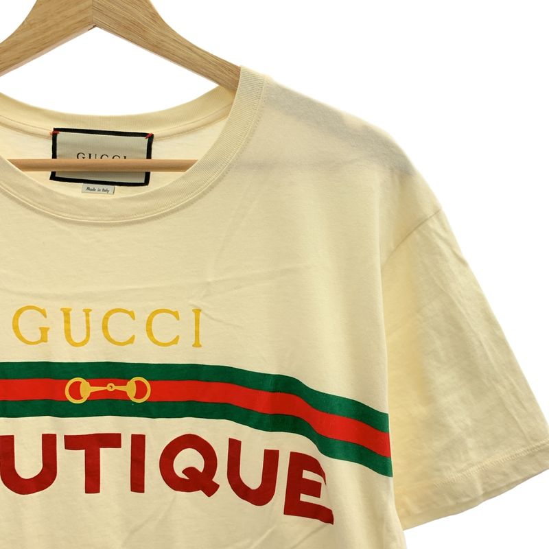 Gucci | Boutique Webline Logo Print T-shirt | XS | Ivory | Men's