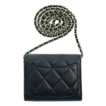 Chanel - Matelasse Mini Chain Wallet Ap0238 - Black - Women's