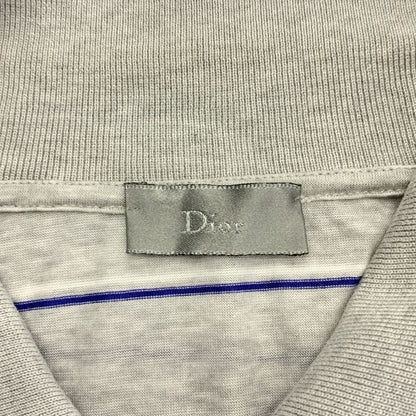 Dior Homme Dior Homme | 2009ss | Cotton Striped Polo Shirt | M | Gray | Men's