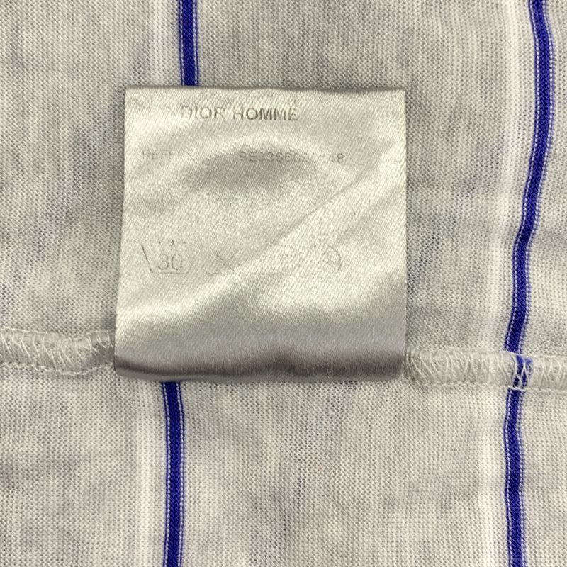 Dior Homme Dior Homme | 2009ss | Cotton Striped Polo Shirt | M | Gray | Men's