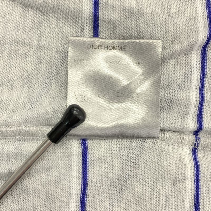 Dior Homme Dior Homme | 2009ss | Cotton Striped Polo Shirt | M | Gray | Men's