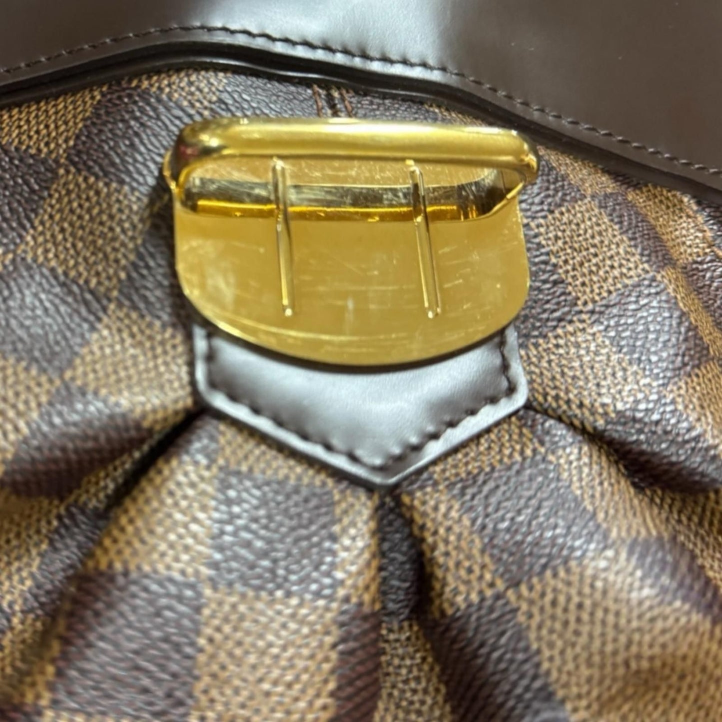 Louis Vuitton Sistine MM Damier Shoulder Bag Damier Canvas N41541 Brown Women's