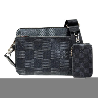 Louis Vuitton Trio Messenger Damier Graphite 3d Shoulder Bag PVC N50017 Black