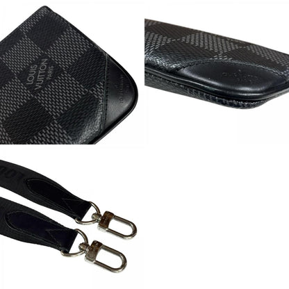 Louis Vuitton Trio Messenger Damier Graphite 3d Shoulder Bag PVC N50017 Black