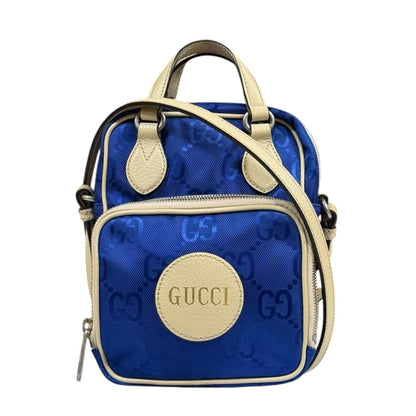 Gucci of the Grid Shoulder Bag Nylon 625850 Blue Unisex Gucci Used Gucci